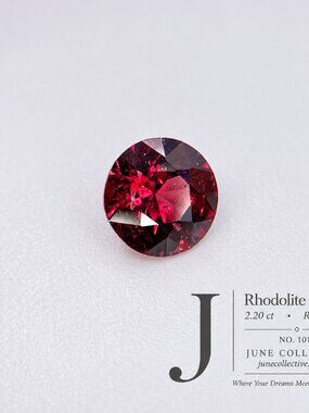 Natural Rhodolite Garnet 2.20ct Round Cut Loose Gemstone
